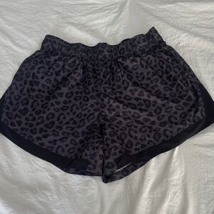 Athletic Works Black Leopard-Print Women's Athletic Shorts
